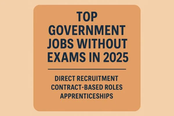 Government jobs without exam 2025